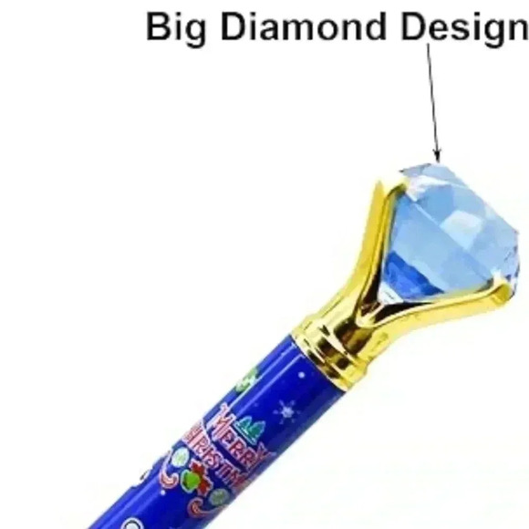 🆕 Big Diamond Design Christmas Print Xmas Ballpoint Pens Pack🆕 - Picture 4 of 5